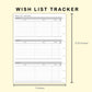 Classic HP Inserts - Wish List Tracker by Category