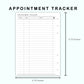 Personal Wide Inserts - Appointment Tracker