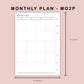 B6 Inserts - Monthly Plan - MO2P