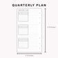 Personal Inserts - Quarterly Plan with Calendar