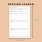 Mini Happy Planner Inserts - Reading Journal