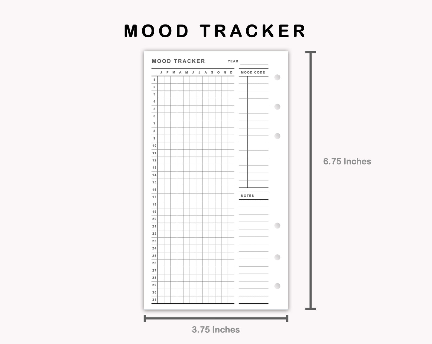 Personal Inserts - Mood Tracker