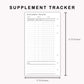 Personal Inserts - Supplement Tracker