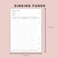 B6 Inserts - Sinking Funds