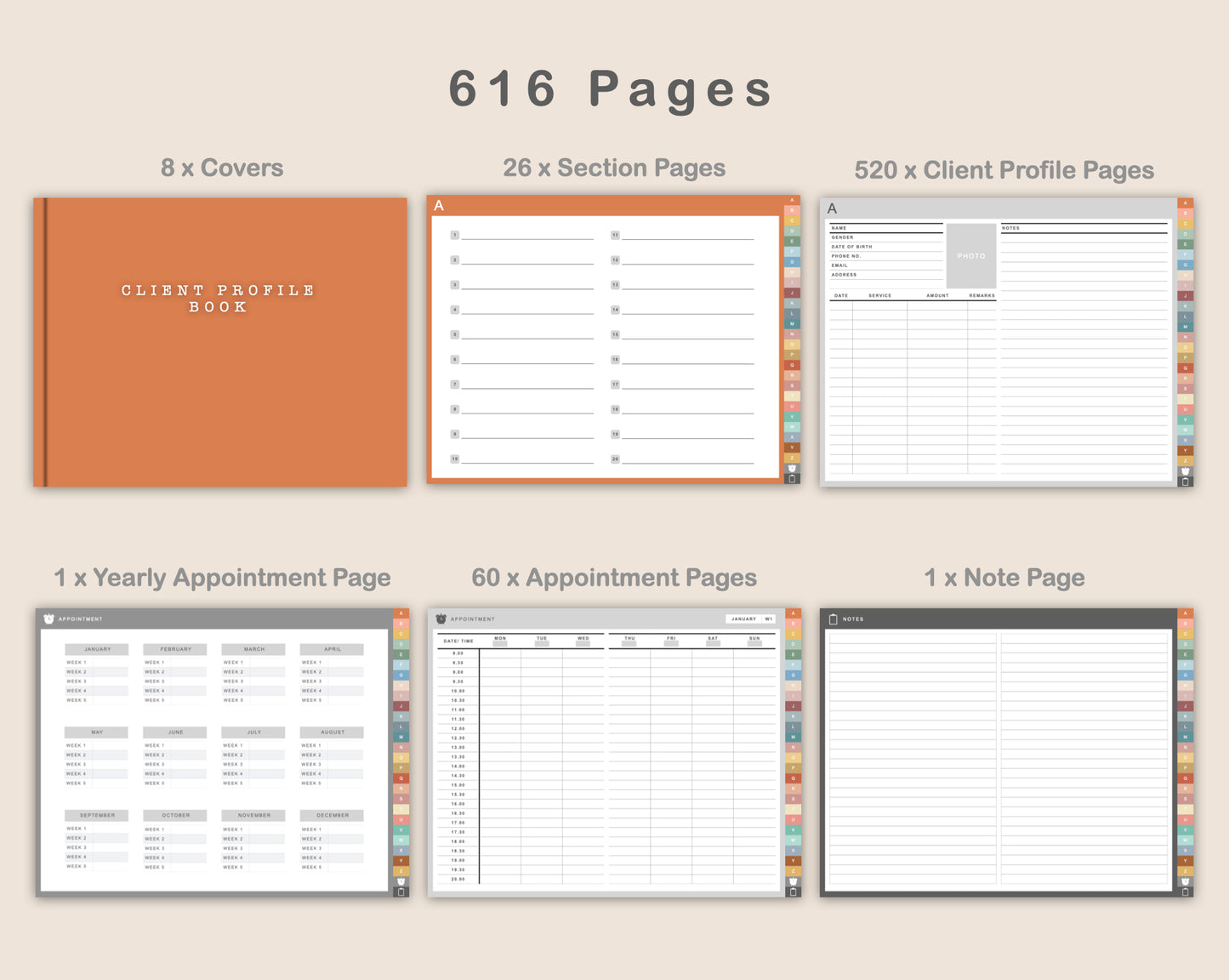 Digital Client Book - Landscape - Boho