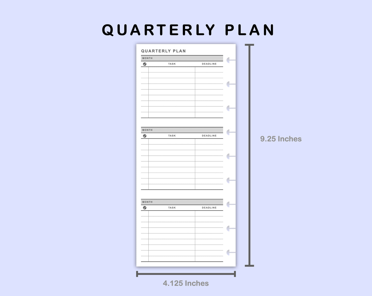 Skinny Classic HP Inserts - Quarterly Plan