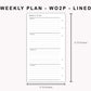 Personal Inserts - Weekly Plan - WO2P - Lined