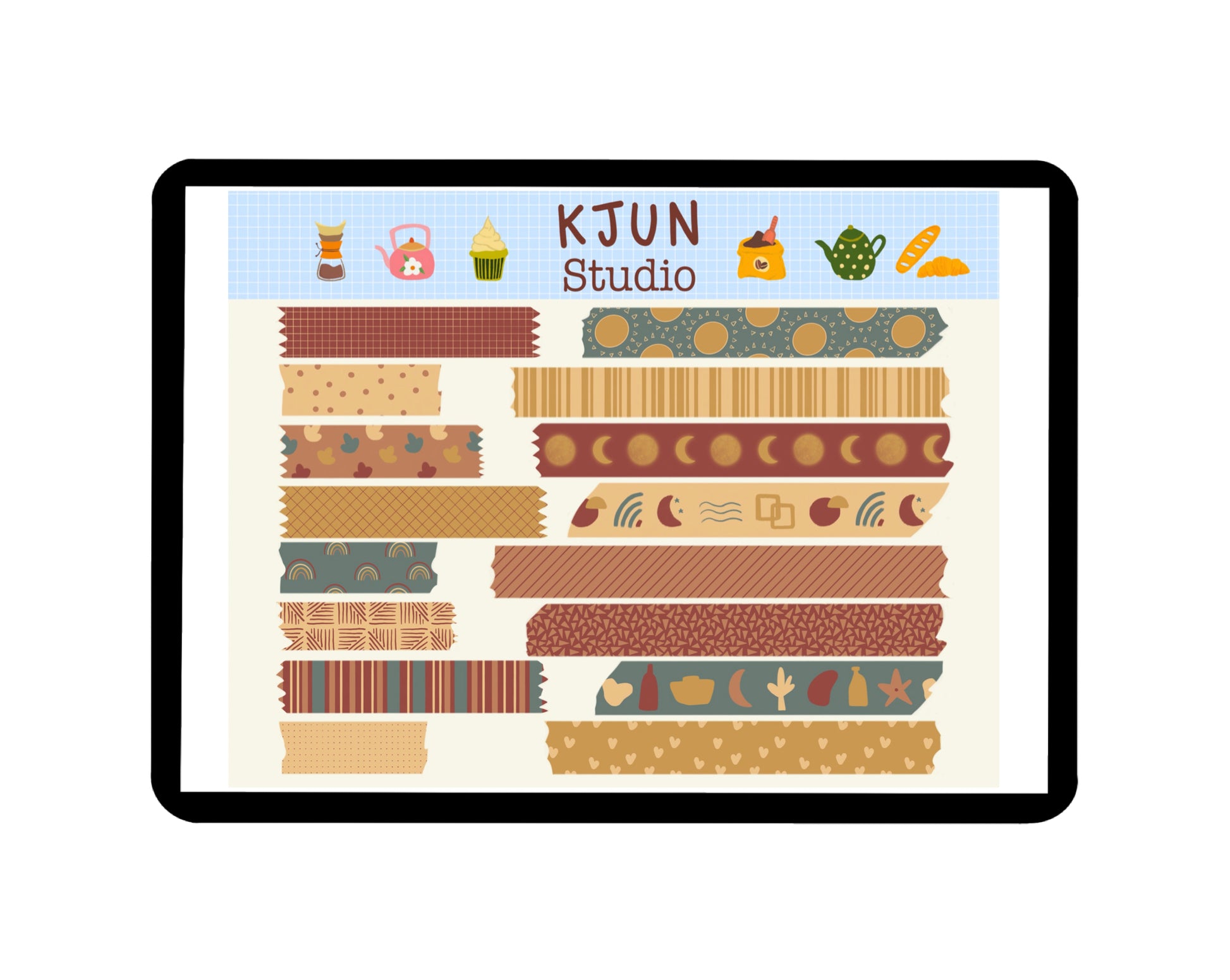 Digital Washi Tape - Boho – kjunstudio