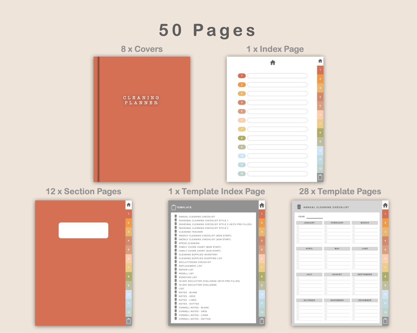 Digital Cleaning Planner - Autumn
