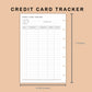 Mini Happy Planner Inserts - Credit Card Tracker