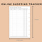 Mini Happy Planner Inserts - Online Shopping Tracker