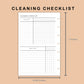 Mini Happy Planner Inserts - Cleaning Checklist