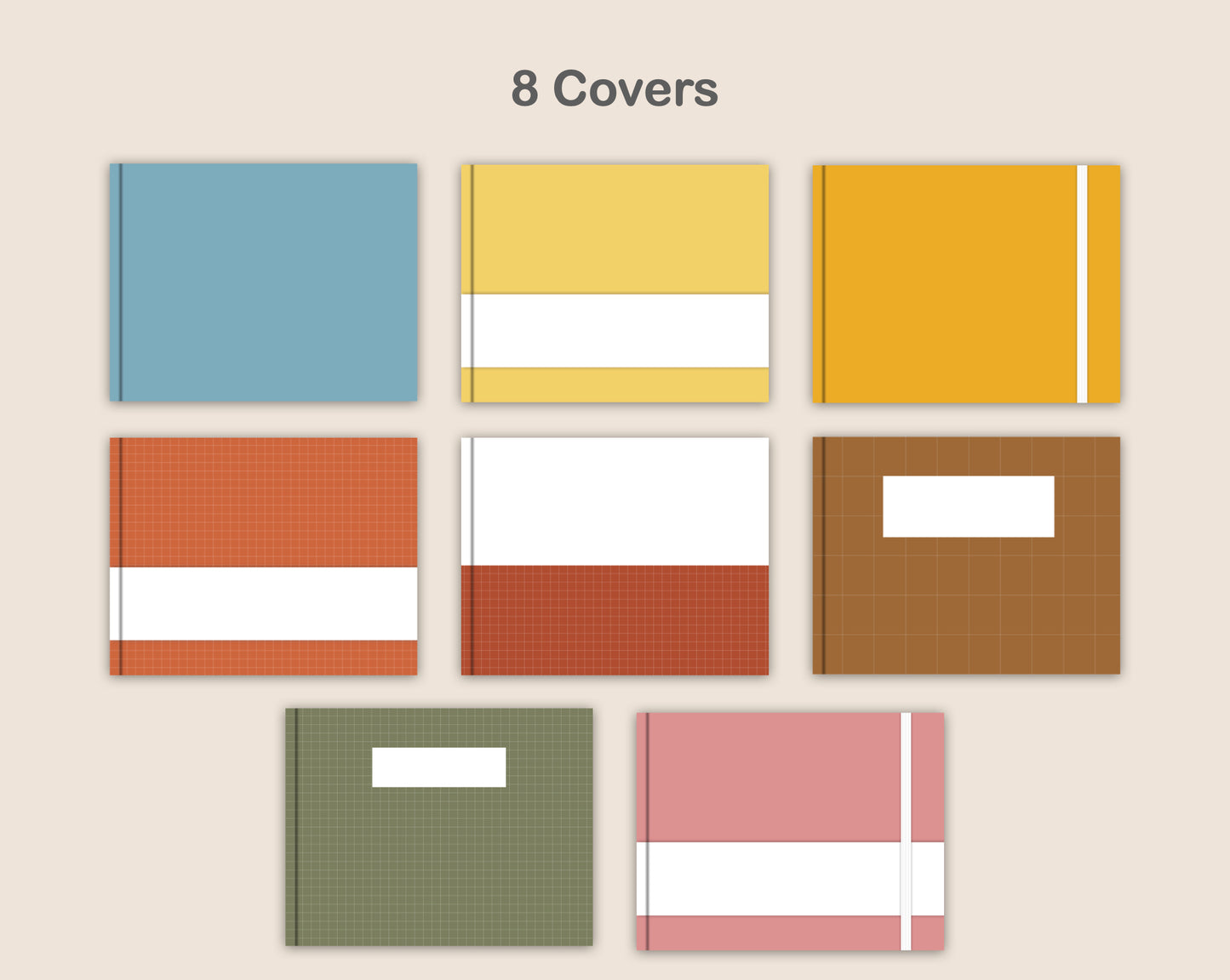 Digital Notebook 8 Tab - Landscape - Vintage