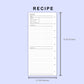 Skinny Classic HP Inserts - Recipe