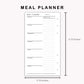 Personal Inserts - Meal Planner with Grocery List
