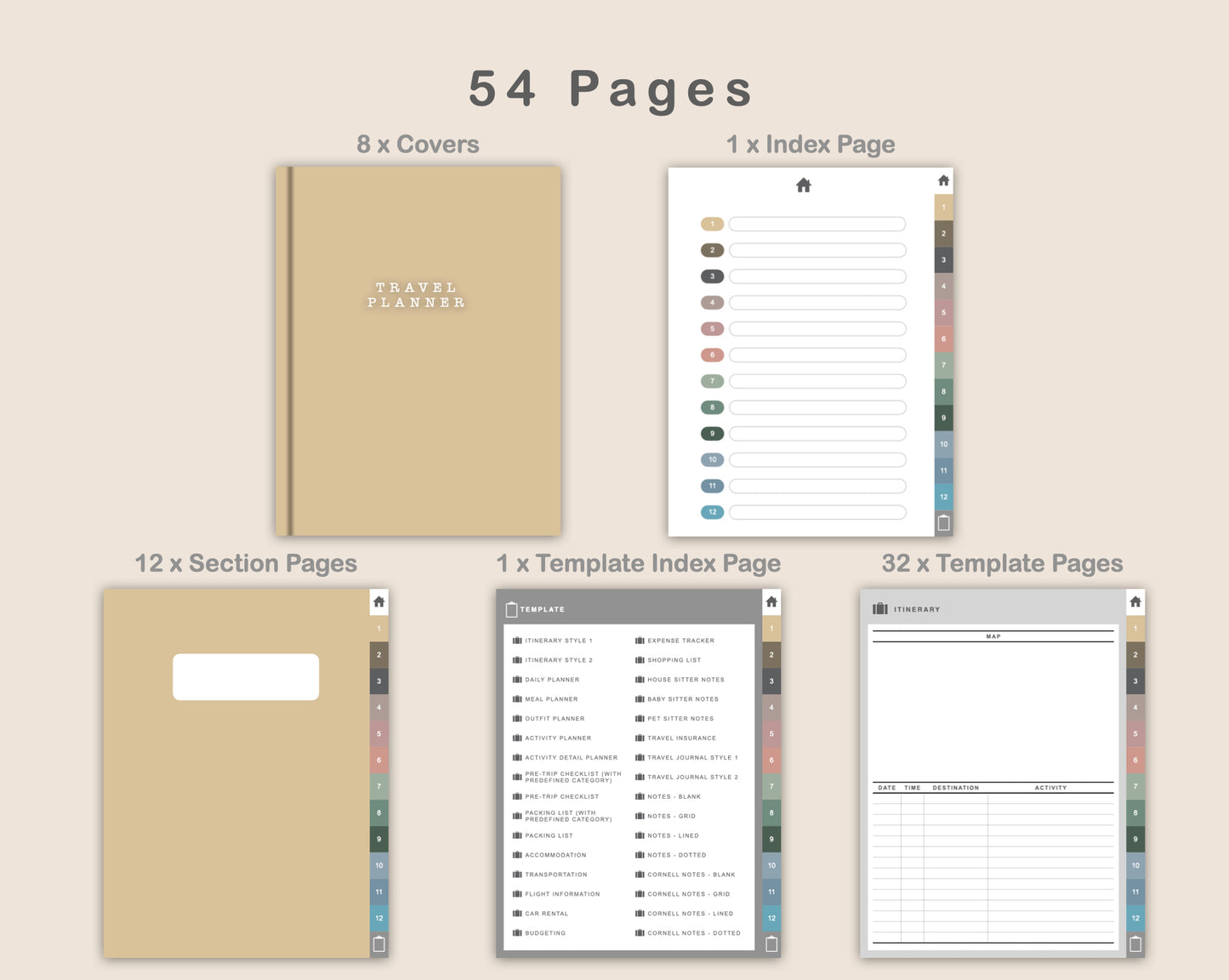 Digital Travel Planner - Portrait - Muted