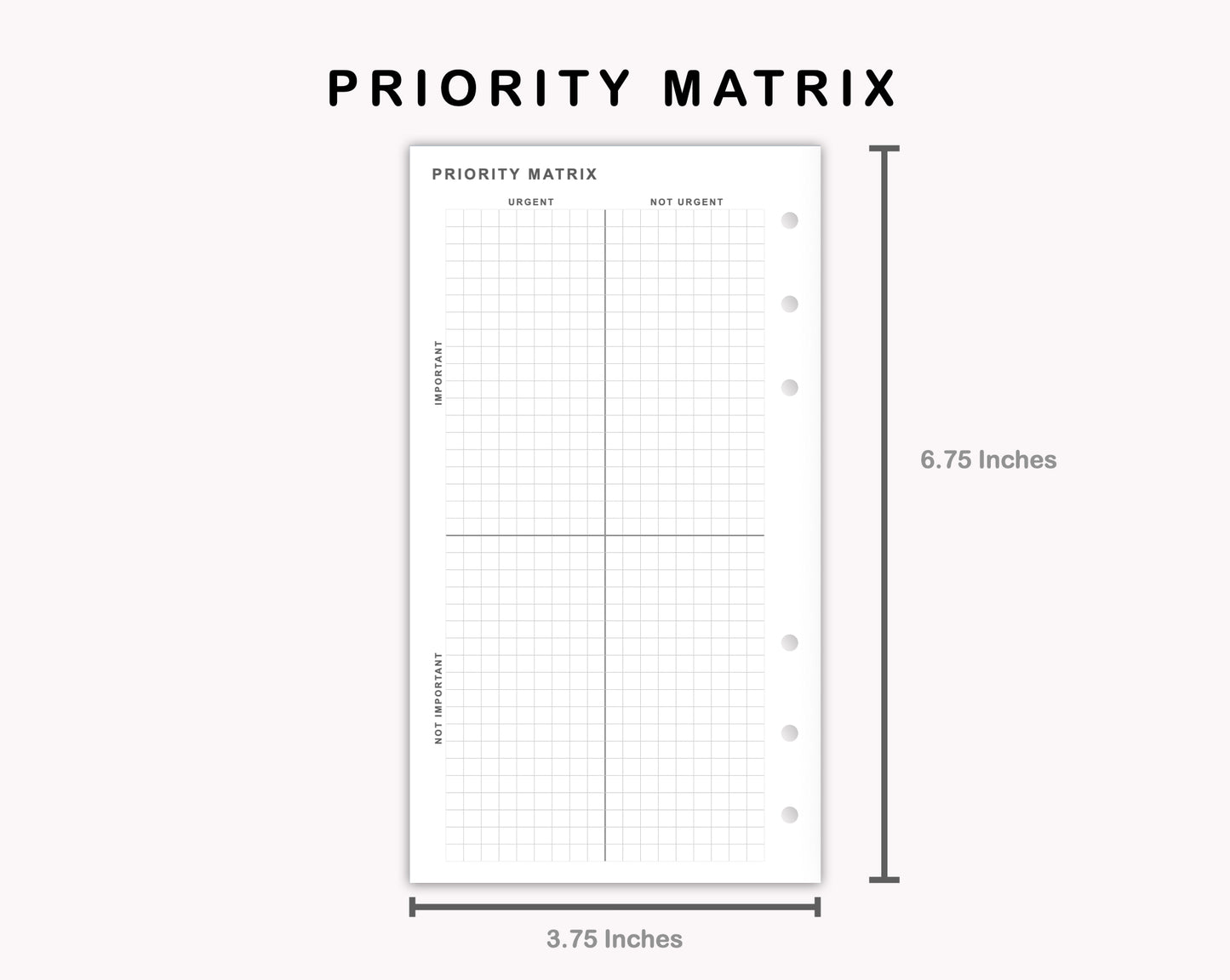 Personal Inserts - Priority Matrix
