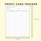 Classic HP Inserts - Credit Card Tracker