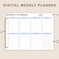 Weekly Planner, To Do List - Landscape