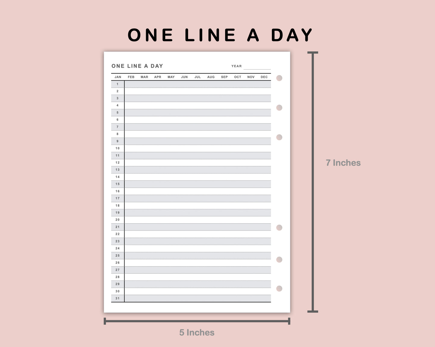 B6 Inserts - One Line A Day