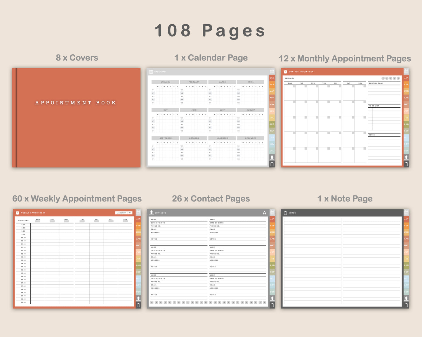 Digital Appointment Planner - Autumn