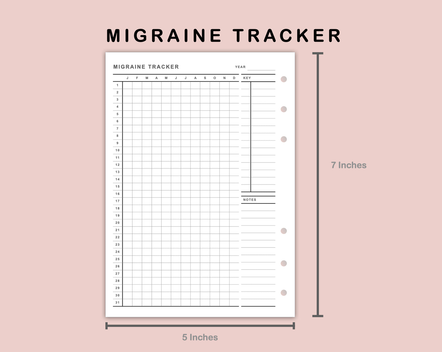 B6 Inserts - Migraine Tracker