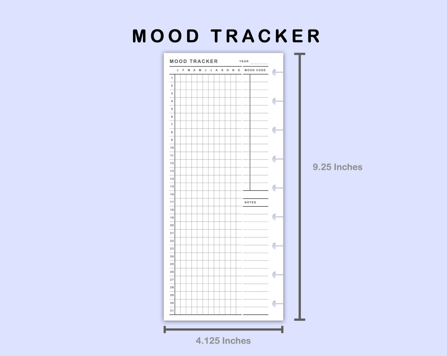 Skinny Classic HP Inserts - Mood Tracker