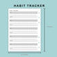B6 Wide Inserts - Habit Tracker