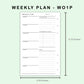 FC Compact Inserts - Weekly Plan - WO1P - with Top Priority