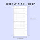 Skinny Classic HP Inserts - Weekly Plan - WO2P - with Habit Tracker