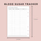 B6 Inserts - Blood Sugar Tracker