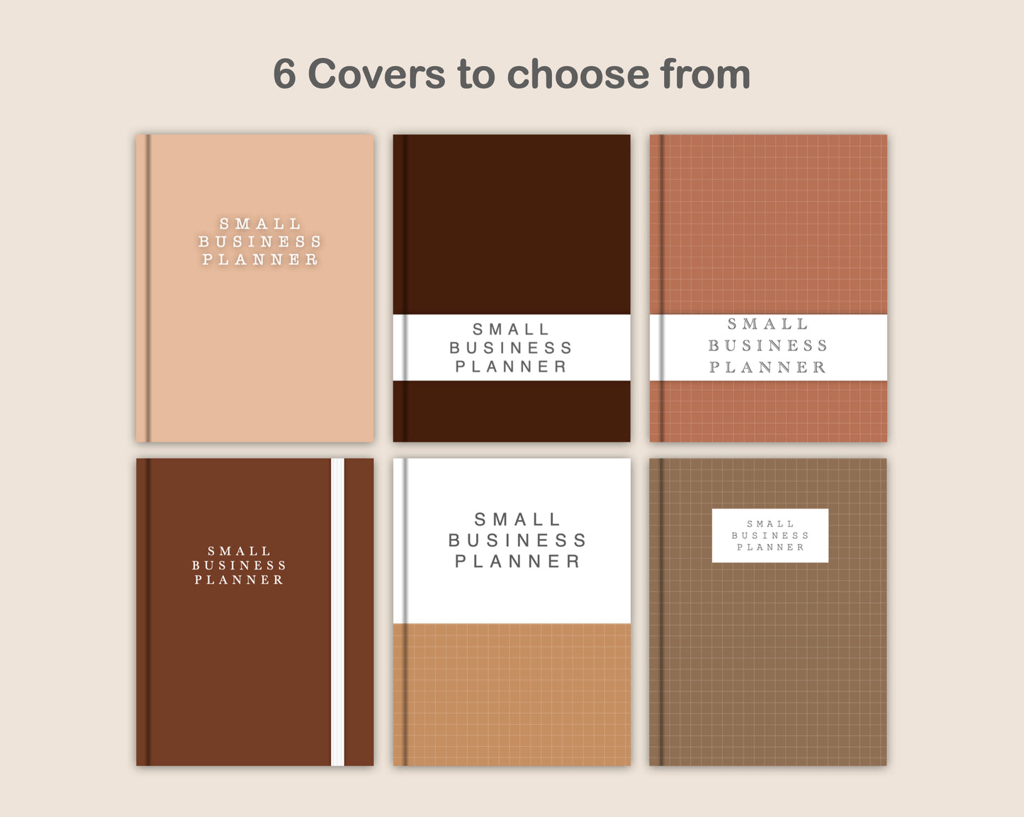 Digital Small Business Planner - Coffee Brown