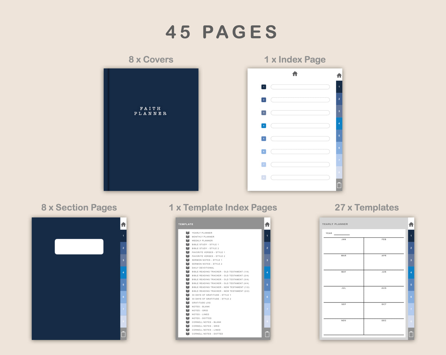Digital Faith Planner - Classic Blue