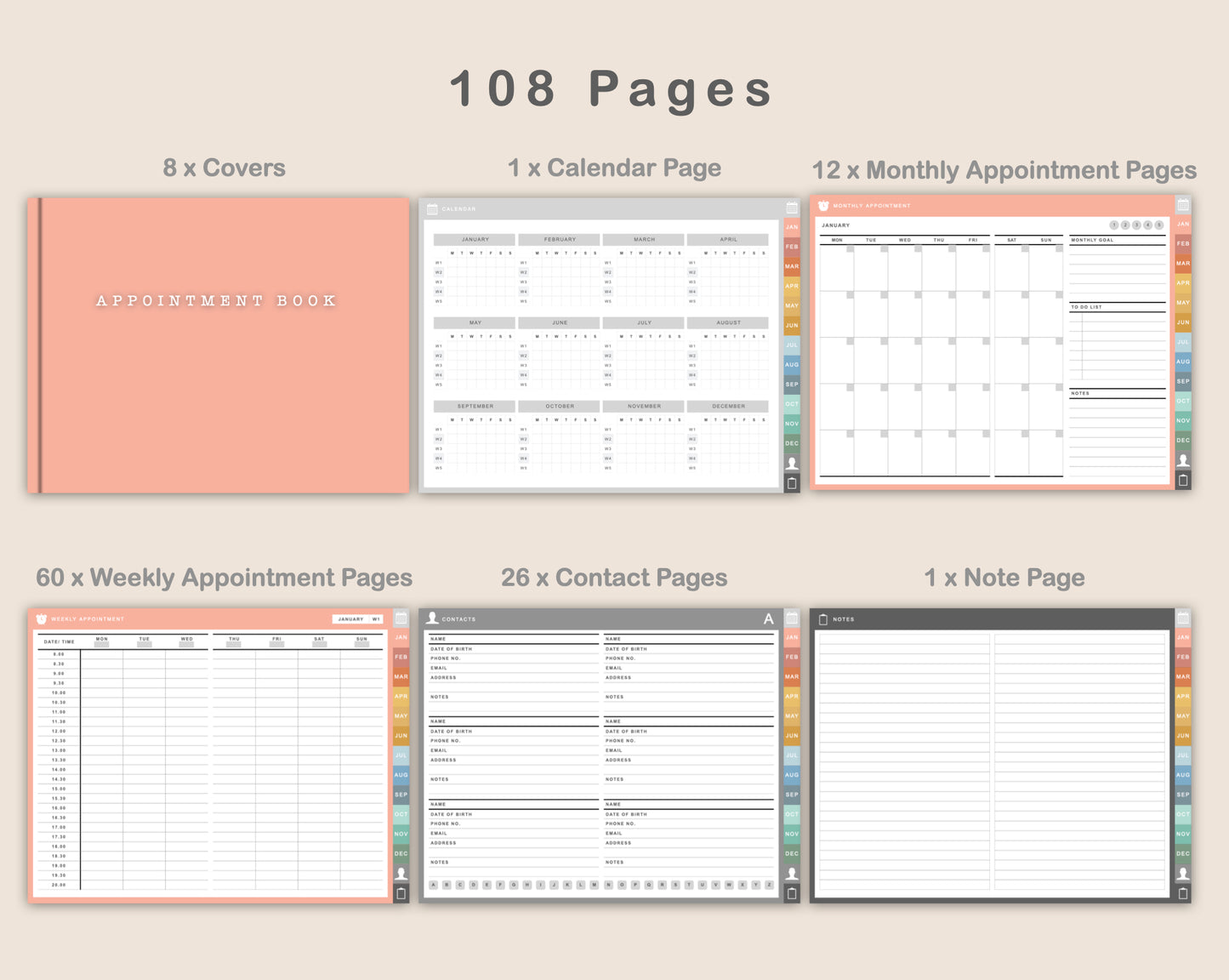 Digital Appointment Planner - Boho