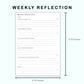 Personal Wide Inserts - Weekly Reflection
