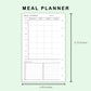 FC Compact Inserts - Meal Planner with Grocery List