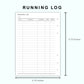Personal Wide Inserts - Running Log
