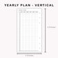 Personal Inserts - Yearly Plan - Vertical