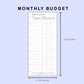 Skinny Classic HP Inserts - Monthly Budget