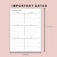 B6 Inserts - Importanat Dates