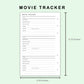 FC Compact Inserts - Movie Tracker