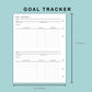 B6 Wide Inserts - Goal Tracker