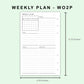 FC Compact Inserts - Weekly Plan - WO2P - with Calendar