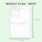 FC Compact Inserts - Weekly Plan - WO2P - with Calendar