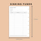 Mini Happy Planner Inserts - Sinking Funds