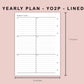 B6 Inserts - Yearly Plan - YO2P - Lined