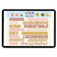 Digital Washi Tape - Gold Pink Floral