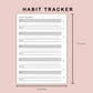 B6 Inserts - Habit Tracker