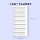 Skinny Classic HP Inserts - Habit Tracker