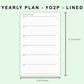 FC Compact Inserts - Yearly Plan - YO2P - Lined